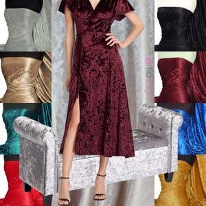 Crushed Velvet/Velour Stretch Material Q156 By Tia Knight