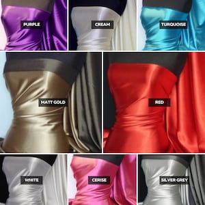 Satin Medium Weight Dressmaking Fabric Q243 By Tia Knight