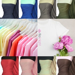 Cotton Elastane Stretchy T-Shirt Dressmaking Fabric Q35 By Tia Knight