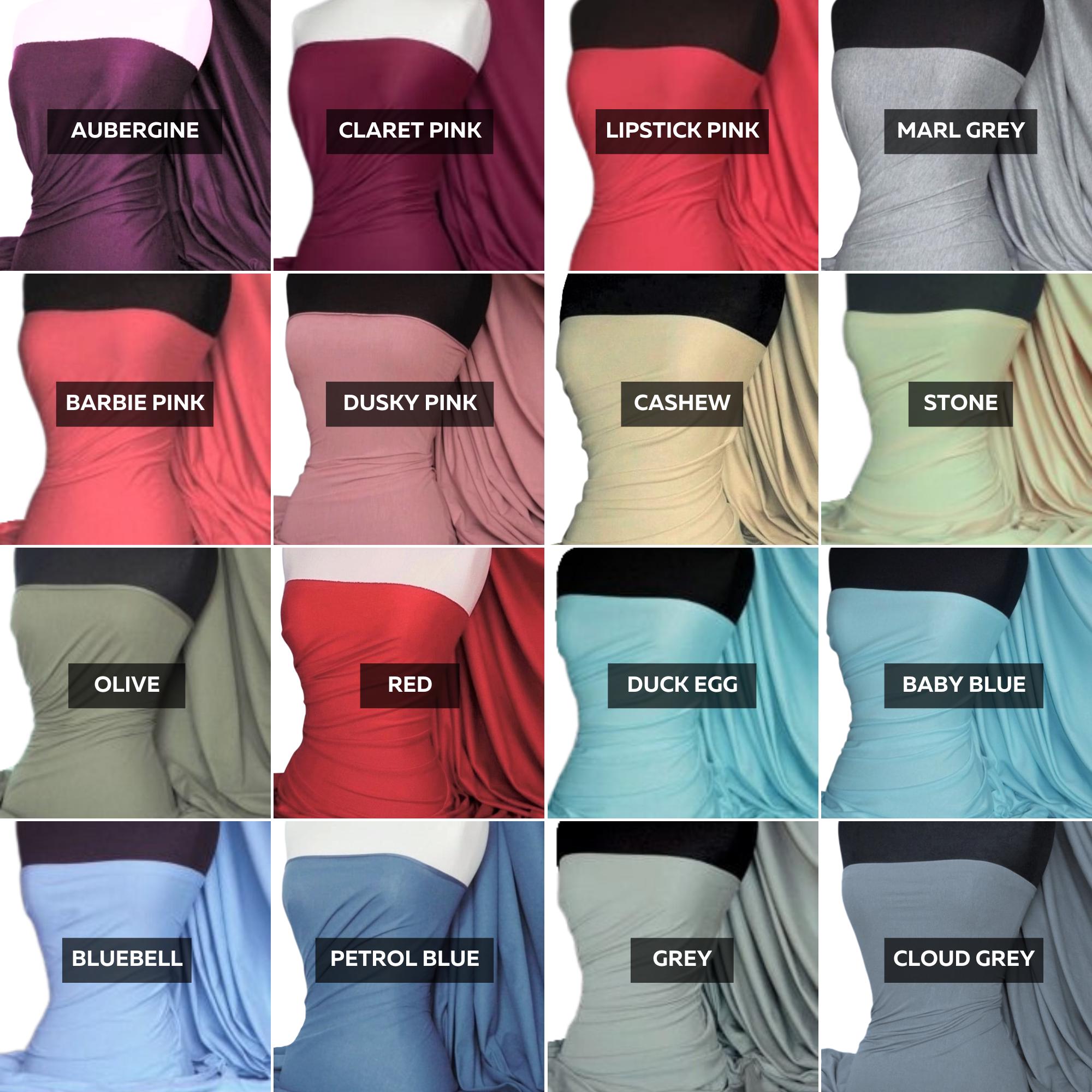 Cotton Elastane Jersey 4 Way Stretch T-shirt Dressmaking Fabric Q35 by ...