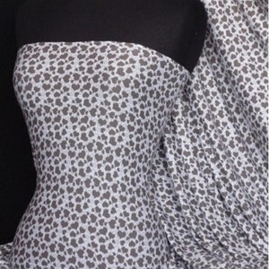 Viscose Cotton Stretch Fabric - Mocha Heart Q884 MCHWH
