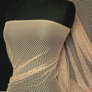 Fishnet (6mm) 4 Way Stretch Material- Stone Q319 STN By Tia Knight