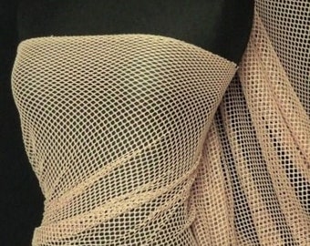 Fishnet (6mm) 4 Way Stretch Material- Stone Q319 STN By Tia Knight
