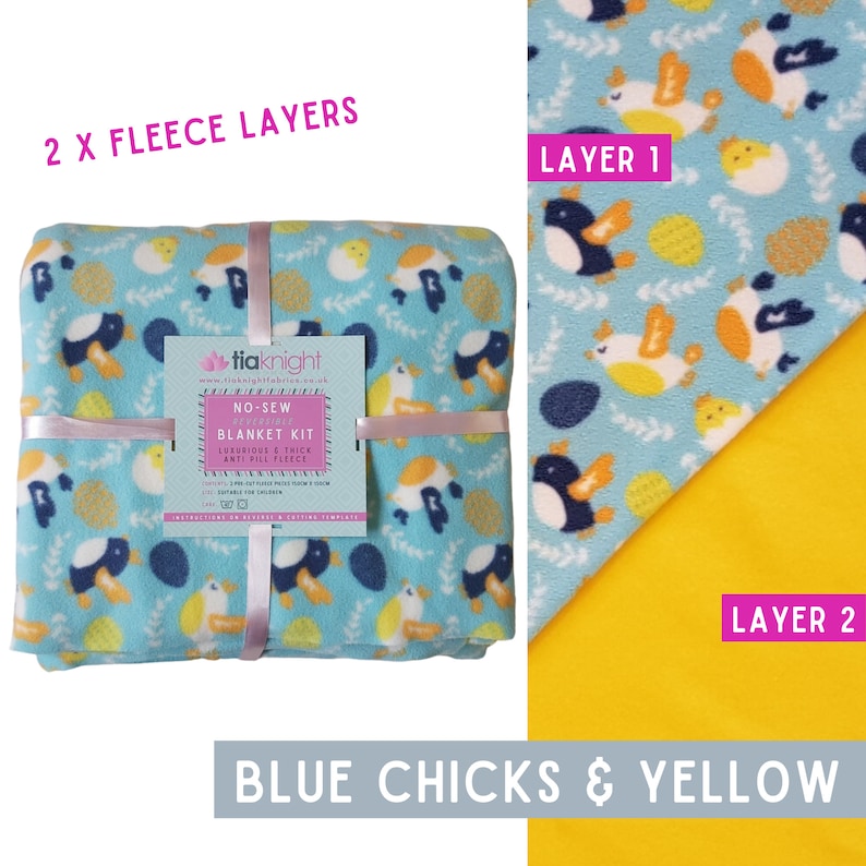 Nosew Fleece Blanket DIY Kit Children & Adults Gift Idea Etsy