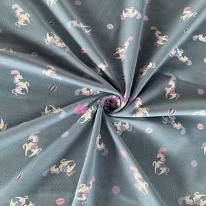 Cotton Elastane Jersey 4 Way Stretch Oeko-Tex 100 Fabric- Ponies SQ768 AIRF By Tia Knight