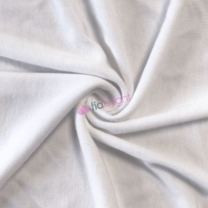Poly Interlock Knit Soft Stretch Fabric Digital Printing Material- White SQ345 WHT By Tia Knight
