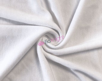 Poly Interlock Knit Soft Stretch Fabric Digital Printing Material- White SQ345 WHT By Tia Knight