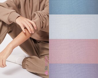 Ribbing Cuff Stretch Knit Tubular Loungewear Material- SQ733 By Tia Knight
