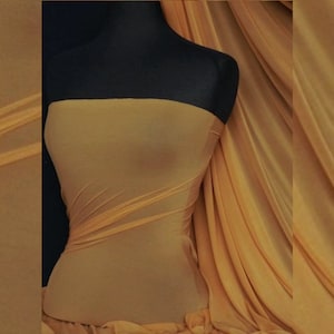Poly Mesh Stretch Sheer Material - Camel SQ43 CML By Tia Knight