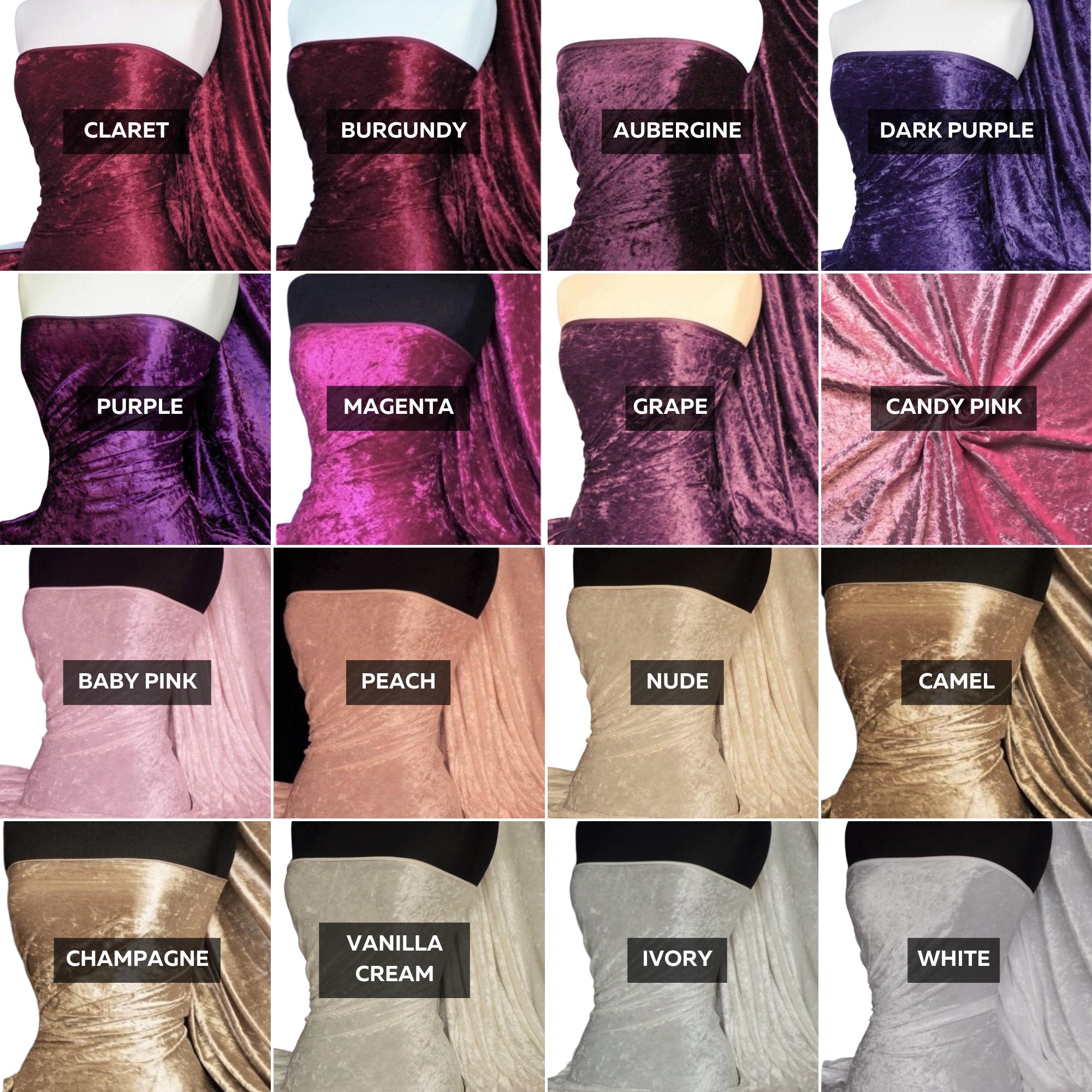 Tessuto Di Velluto Schiacciato Tessuto Elasticizzato Velluto - Foto 2