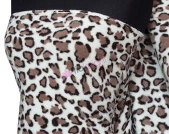 Polar Fleece Anti Pill waschbar weiches Gewebe-Creme Snow Leopard Q40 crm von Tia Knight