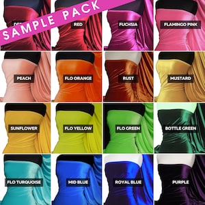 x21 SAMPLE PACK- Velvet /Velour Stretchy Spandex Fabric Q559