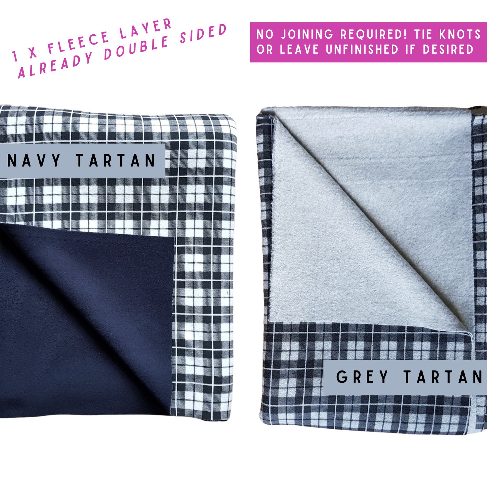 NoSew Fleece Blanket DIY Kit Children & Adults Gift Idea Etsy