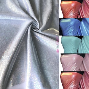 Mystique Hologram Foil Nylon Elastane Jersey 4 Way Stretch Fabric- Q781 By Tia Knight