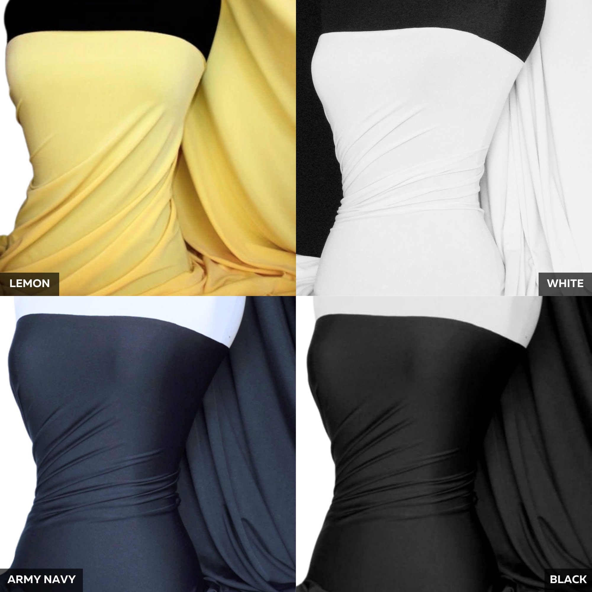 Micro Elastane Jersey 4 Way Stretch Dressmaking Sports Crafts Fabric ...