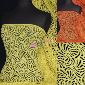 Crochet Knitted Stretch Dressmaking Fabric Summer Material- KNT39 By Tia Knight