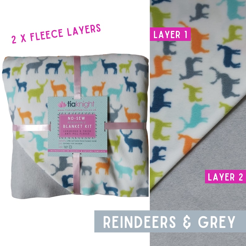 NoSew Fleece Blanket DIY Kit Children & Adults Gift Idea Etsy