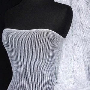 Diamant Fischnetz 4-Wege Stretch-Material- Weiß Q780 WHT von Tia Knight
