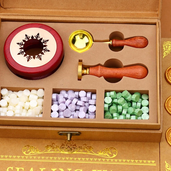 Custom Wax Seal Stamp Kit, Personalized Brass Initial Stamp, Wedding Gift Supplies