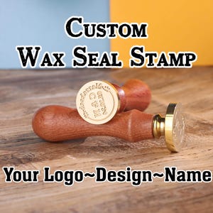 Custom Wax Seal Stamp for Gifts, Personalized Wax Seal Stamp Kit, Custom Logo Wax Stamp Set, Wedding Wax Seal, Letter Wax Seal Kit