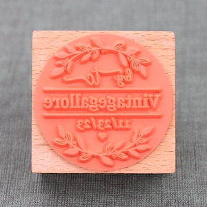 Wooden Rubber Stamp, Custom Business Logo Stamp, Rubber Stamp for Personalized Gifts, Paper Stamper, Ink Stamps For Gift