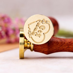 Custom Initial Logo Wax Seal Stamp, Wax Stamp Set for Personalized Gift, Wedding Wax Seal Kit for Gifts