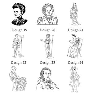 Timbro di ceralacca con caricatura disegnata a mano, timbro di ceralacca con ritratto di donna personalizzato, sigillo di ceralacca con donna vintage, donna carina in abito vintage, bella signora