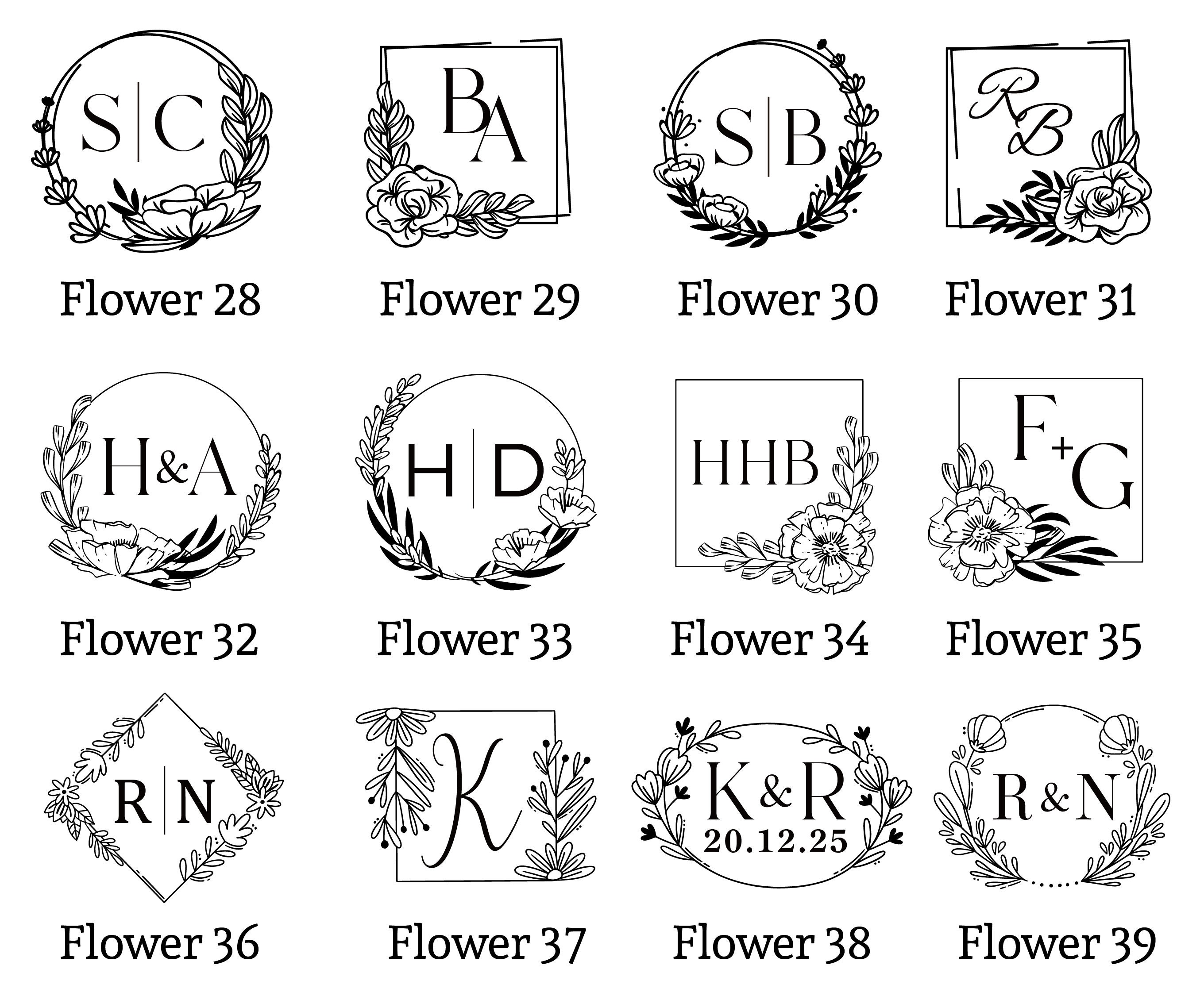 Floral Initial Wax Seal Stamp | Personalized Letter Seal By - View #3