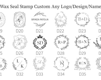 Custom Logo Wax Seal Stamp Kit, Personalized Letter Design