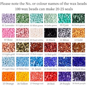 Perles de cire pour faire-part de mariage/cartes de remerciement, Perles de cire à cacheter pour enveloppes, Perles de cachet de cire, Réchaud à cachet de cire, Cuillère à cachet de cire
