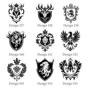 Elegant Royal Coat of Arms Wax Seal Stamp, Knightly Shield Wax Stamp, Wedding Crest Wax Seal Kit, Wedding Badge Wax Stamp, Personalized Gift