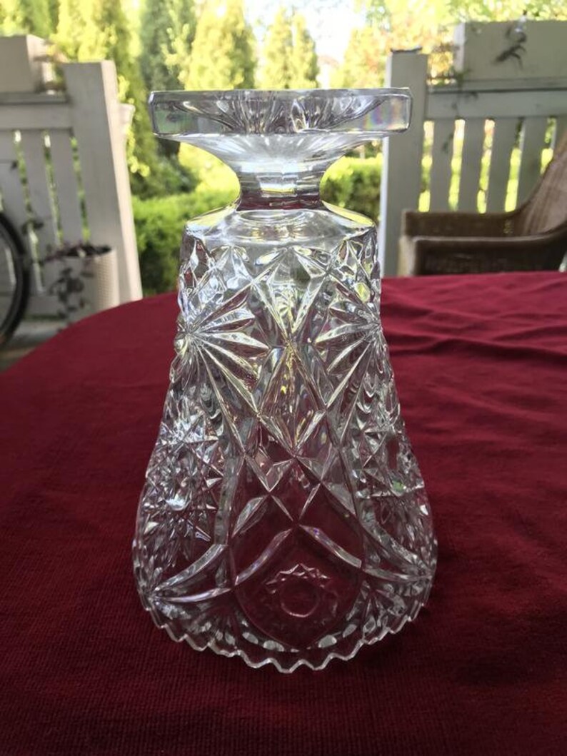 Old German crystal vase for flowers antiques decor for home Etsy