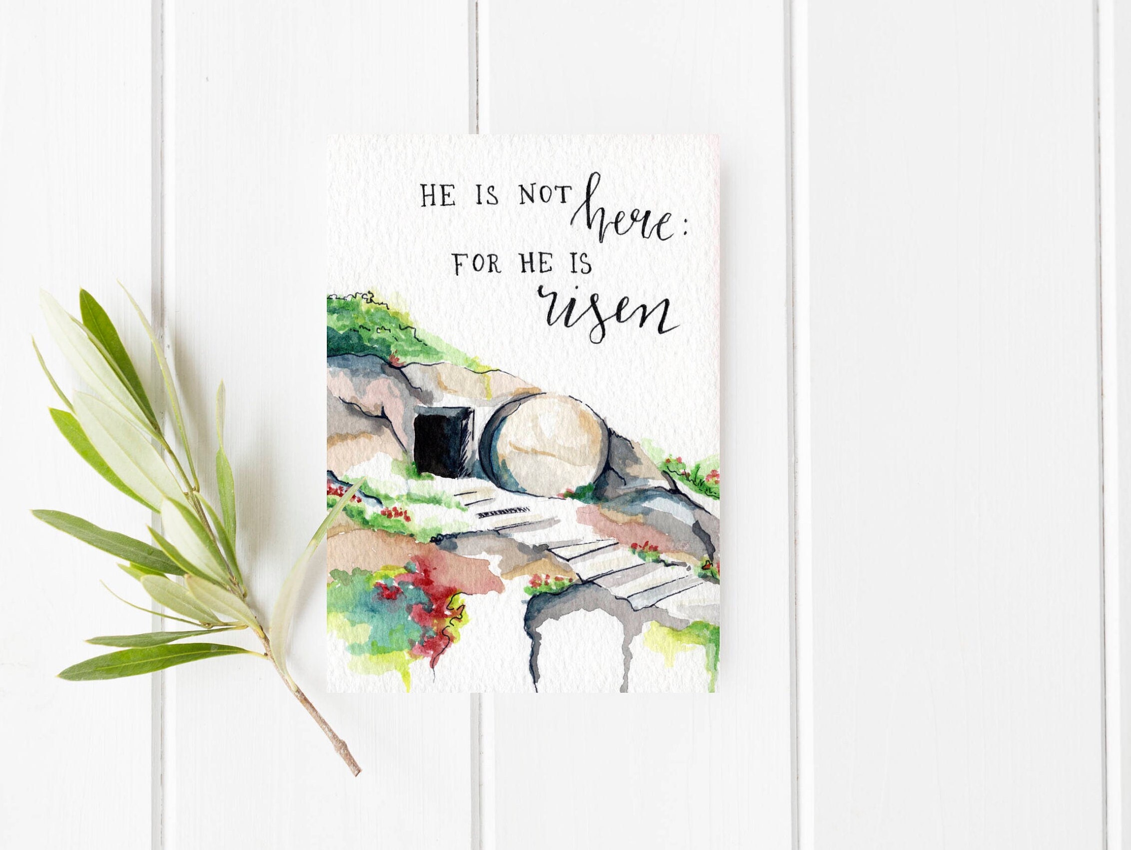 Pack of Easter Cards, Christian Easter Card, He is Risen, Single Card ...