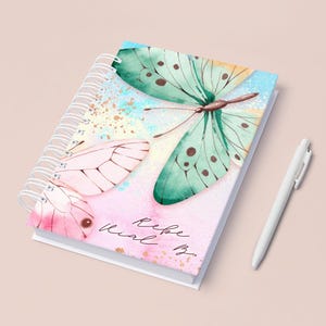 AGENDA EN Indesign TAMAÑO A5 editable / Agenda Mariposa