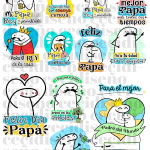 Flork meme PAPA, Padre e hijo, hombre flork, PAPA flork, PNG digital, Florkofcows, pegatinas meme flork – Descarga instantánea