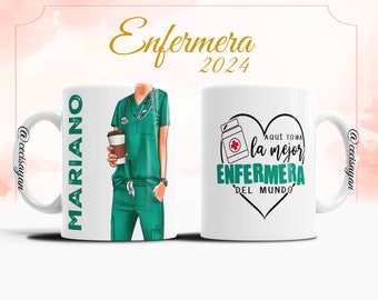 Diseños Sublimación ENFERMERA Para Taza - sublimation templates - mug template - sublimation designs - - Diseño ENFERMERA - Photoshop