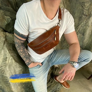 Hüfttasche, Hüfttasche für Damen, Damen Taille Tasche, Leder Gürteltasche, Leder Gürteltasche, handgemachte Tasche, Festival Tasche, Leder Crazy Horse Bag