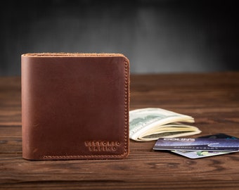 Leather Bifold Wallet, Handmade wallet, Slim wallet, Credit Card Wallet, Mens Wallet, Leather Card Holder, Wallet for Men, Women slim wallet