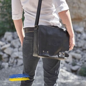Mannen lederen aktetas, handgemaakte aktetas, cadeau voor hem, handtas koffer, heren kantoorkoffer, top handel satchel, sterke man tas, valies