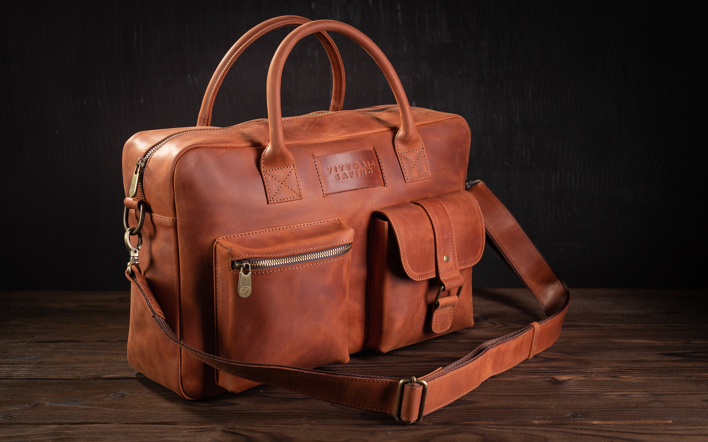 Men's Briefcase in Vintage Style, Leather Vintage Briefcase for Men ...