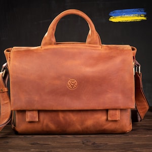 Porte-documents en cuir pour hommes, grande sacoche en cuir, sac en cuir pleine fleur marron, cadeau d’aniversary pour lui, porte-documents d’ordinateur portable en cuir noir