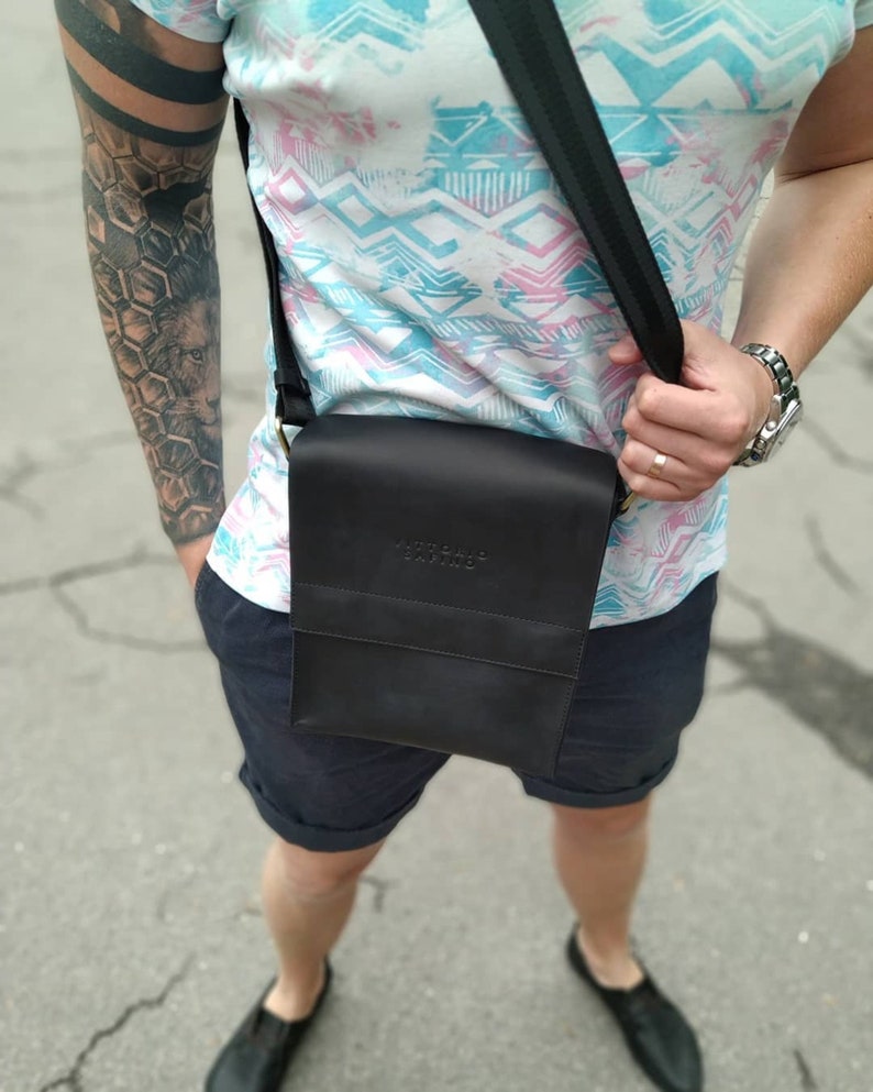 Cross Body Bags, Mens Unlined Bag, Leather Crossbody Bag, Mens Leather