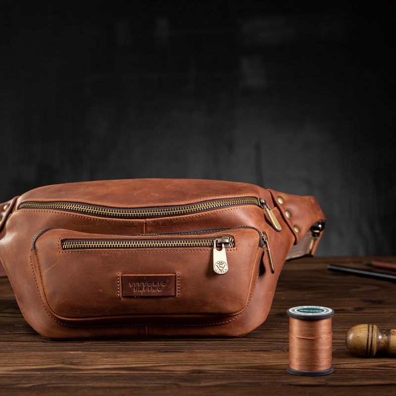 Leather Waist Bags For Men 2026.Genuine Leather Waist Bags for Men - Etsy