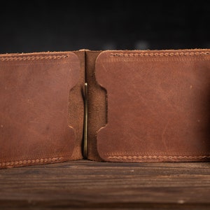 Coolhorse Leather Bifold Rough Out Money Clip Wallet