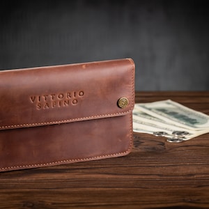 Cartera de cuero superior, billetera larga y delgada, billetera larga para hombres, billetera para hombres, billetera para teléfono, billetera para mujeres con múltiples bolsillos, billetera Minamal, billetera personalizada
