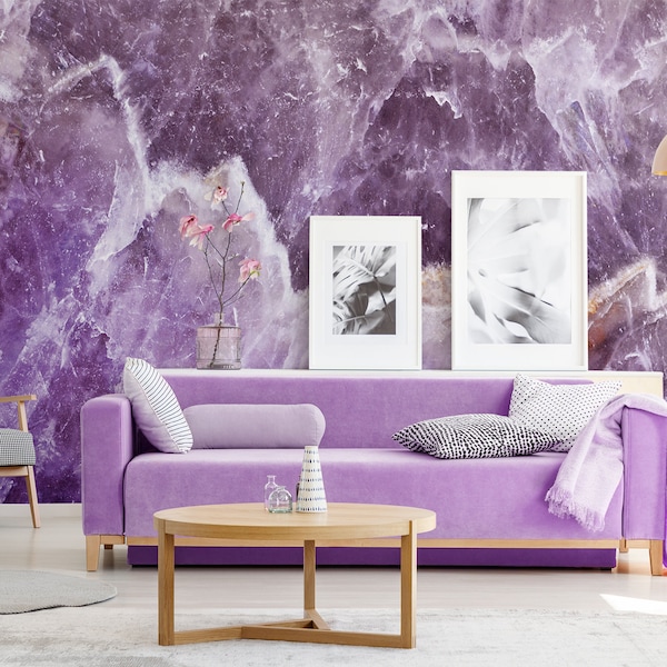 Peel and Stick Wallpaper Purple - Etsy