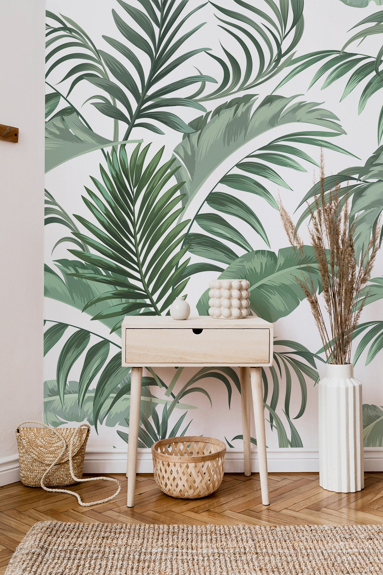Buy Palm Leaf Wallpaper Online In India  Etsy India
