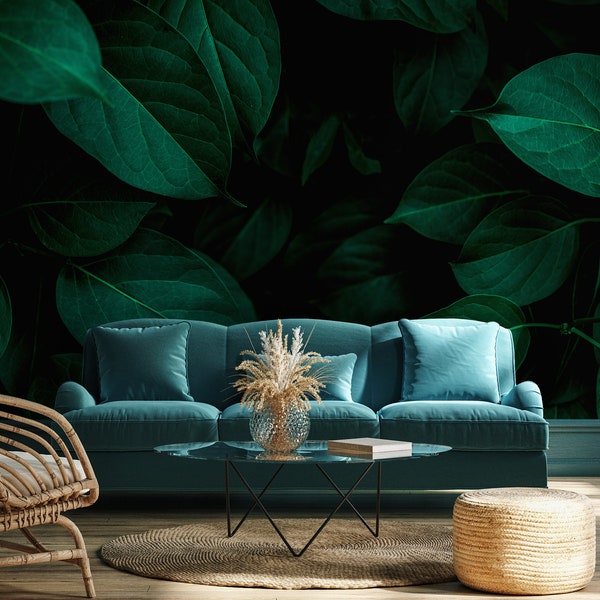 Dark Green Wallpaper Etsy