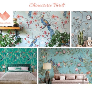 Oil painted floral meadow photo wallpaper, floral landscape mural | Self Adhesive | Peel & Stick | Removable image 9