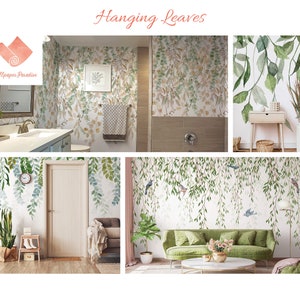 Oil painted floral meadow photo wallpaper, floral landscape mural | Self Adhesive | Peel & Stick | Removable image 7